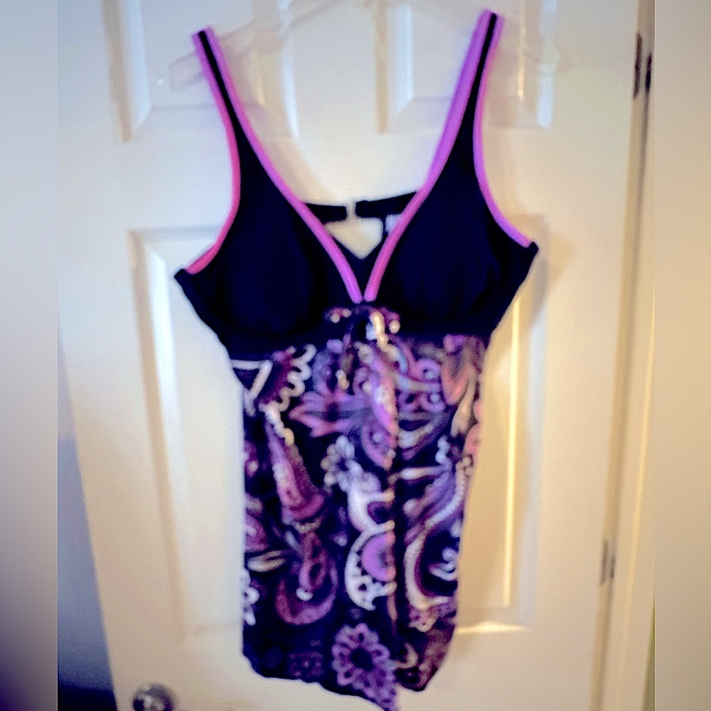 Swimdress with bikini bottoms